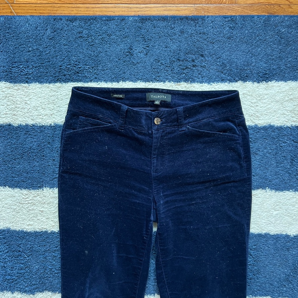 Talbots Dark Blue Corduroy Pants Size 4